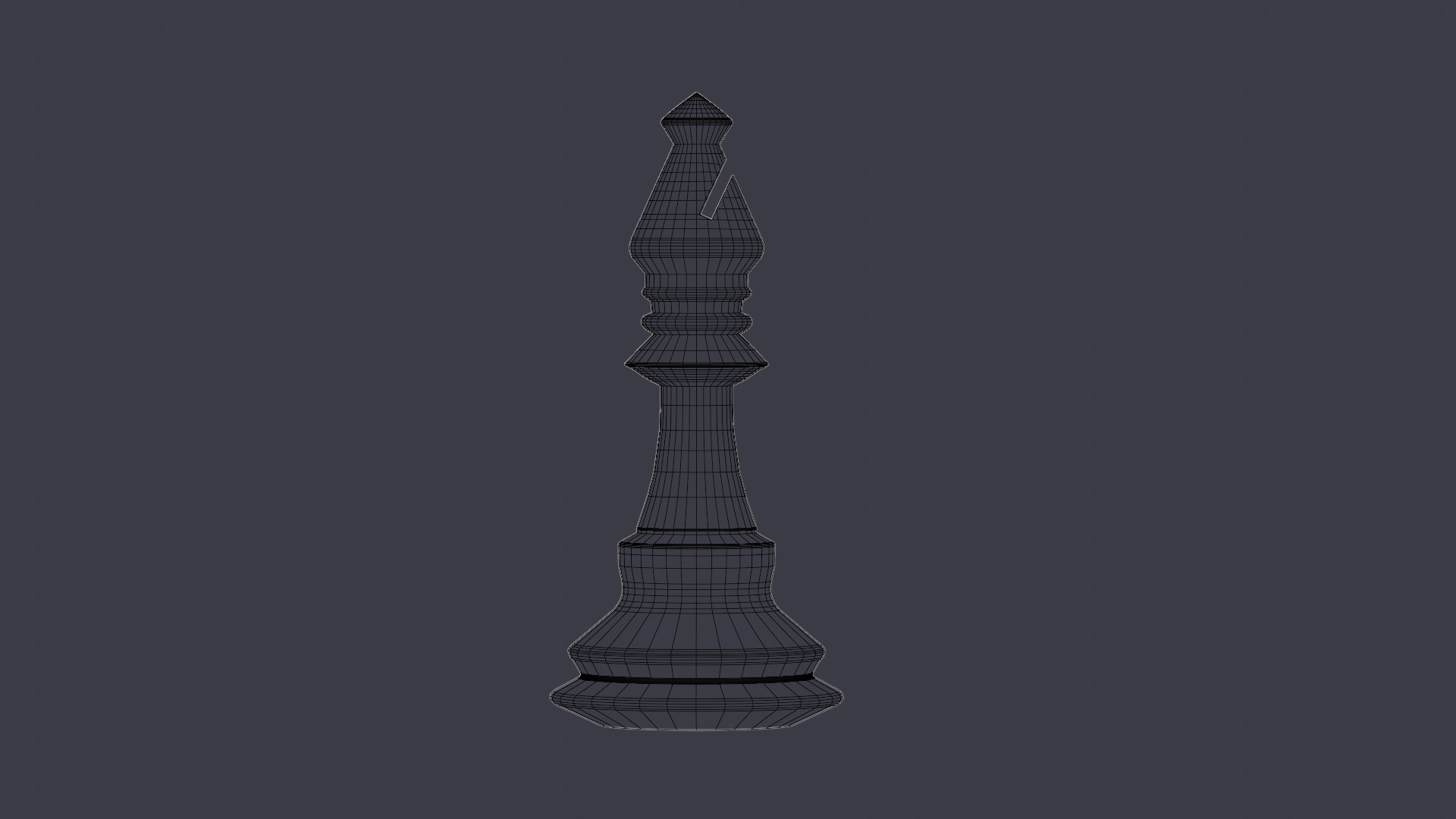 White Bishop Chess Piece Free 3D model_6