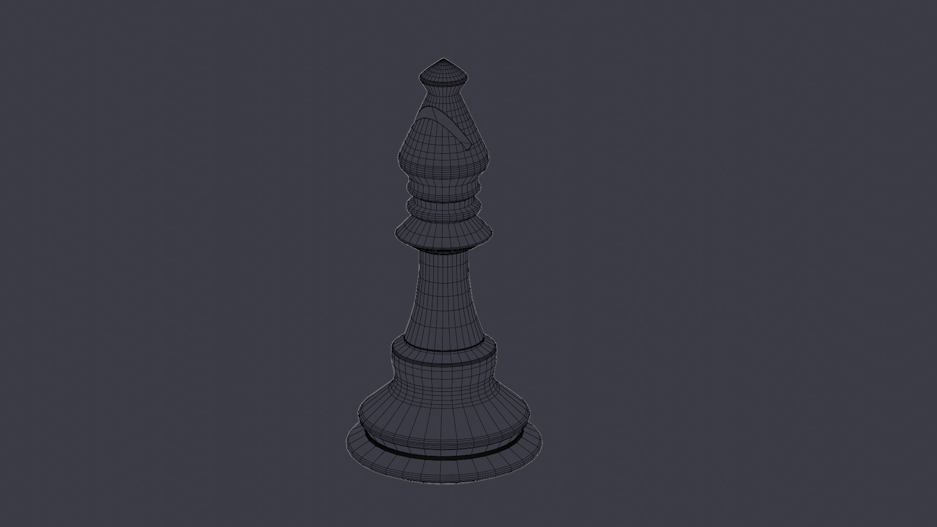 White Bishop Chess Piece Free 3D model_5