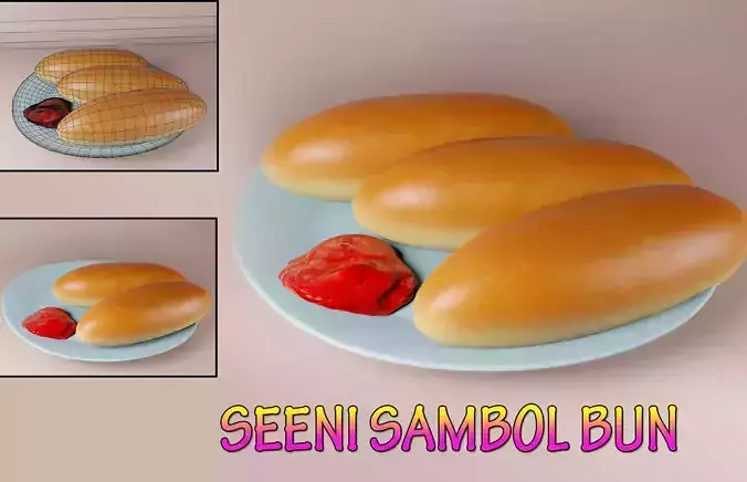SEENI SAMBOL BUN Low-poly 3D model