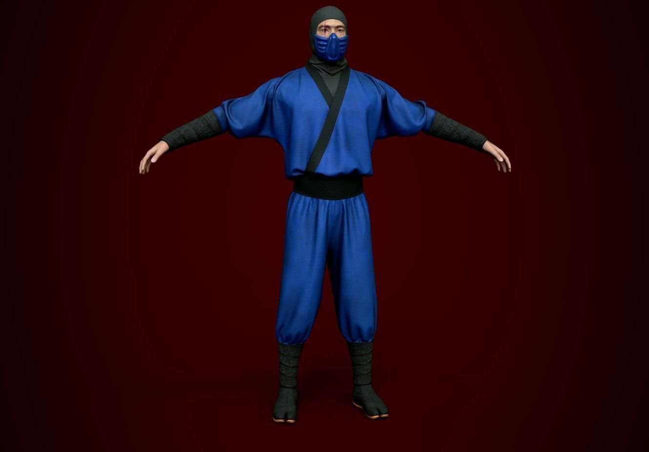 Ninja Color Pack Low-poly 3D model_6