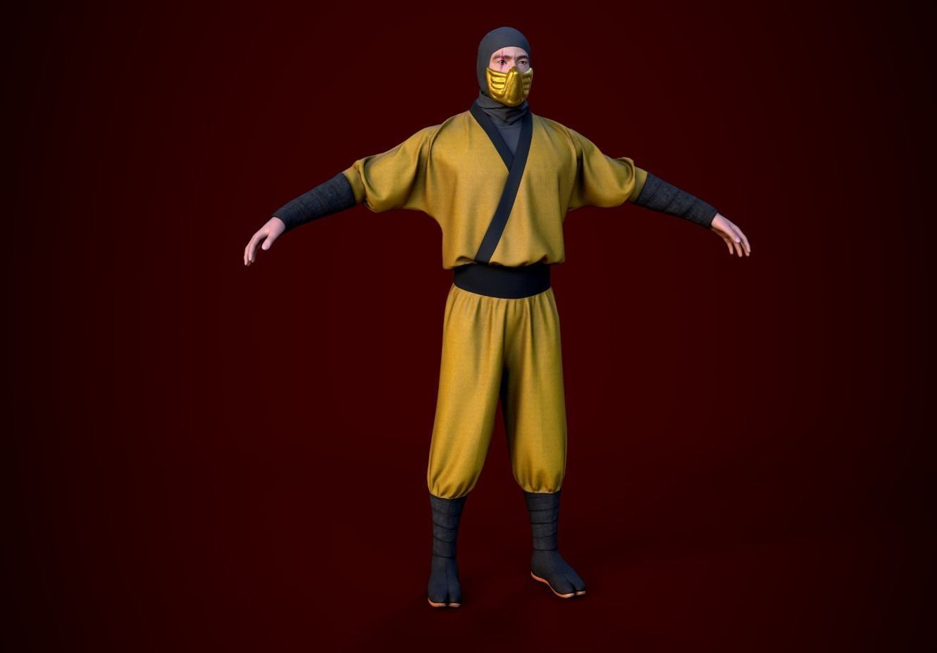 Ninja Color Pack Low-poly 3D model_8