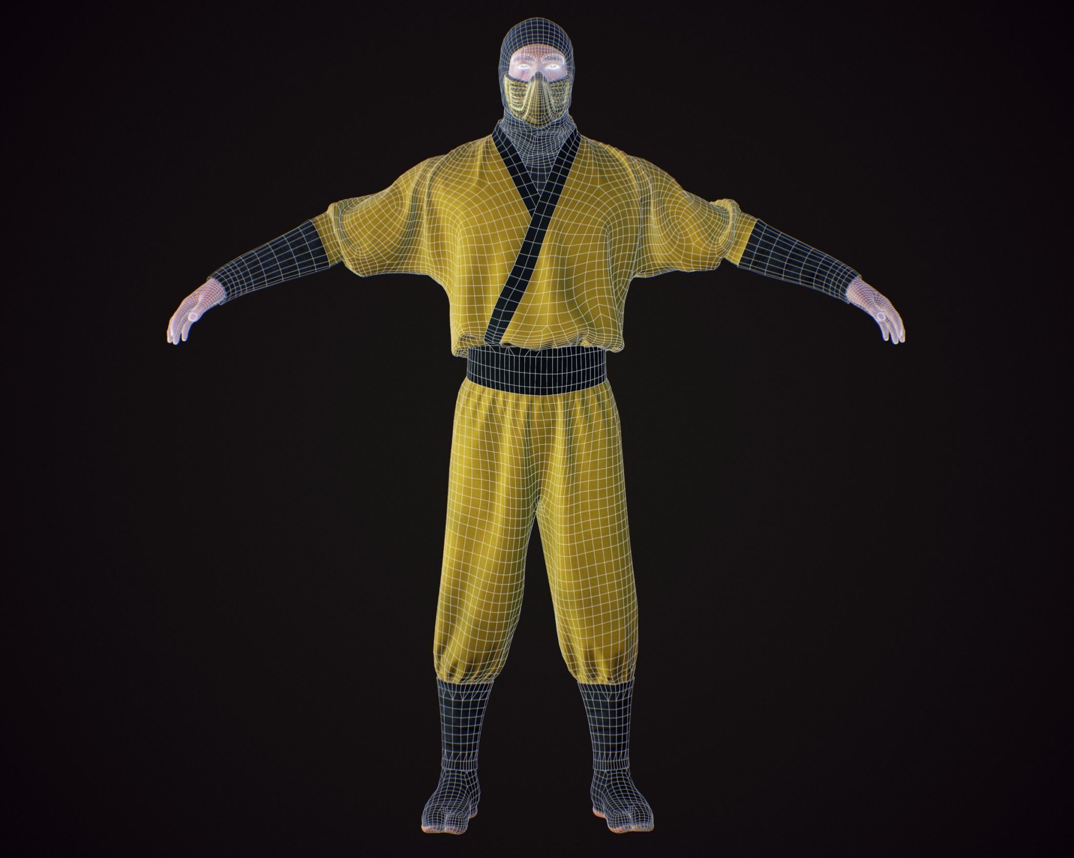 Ninja Color Pack Low-poly 3D model_17