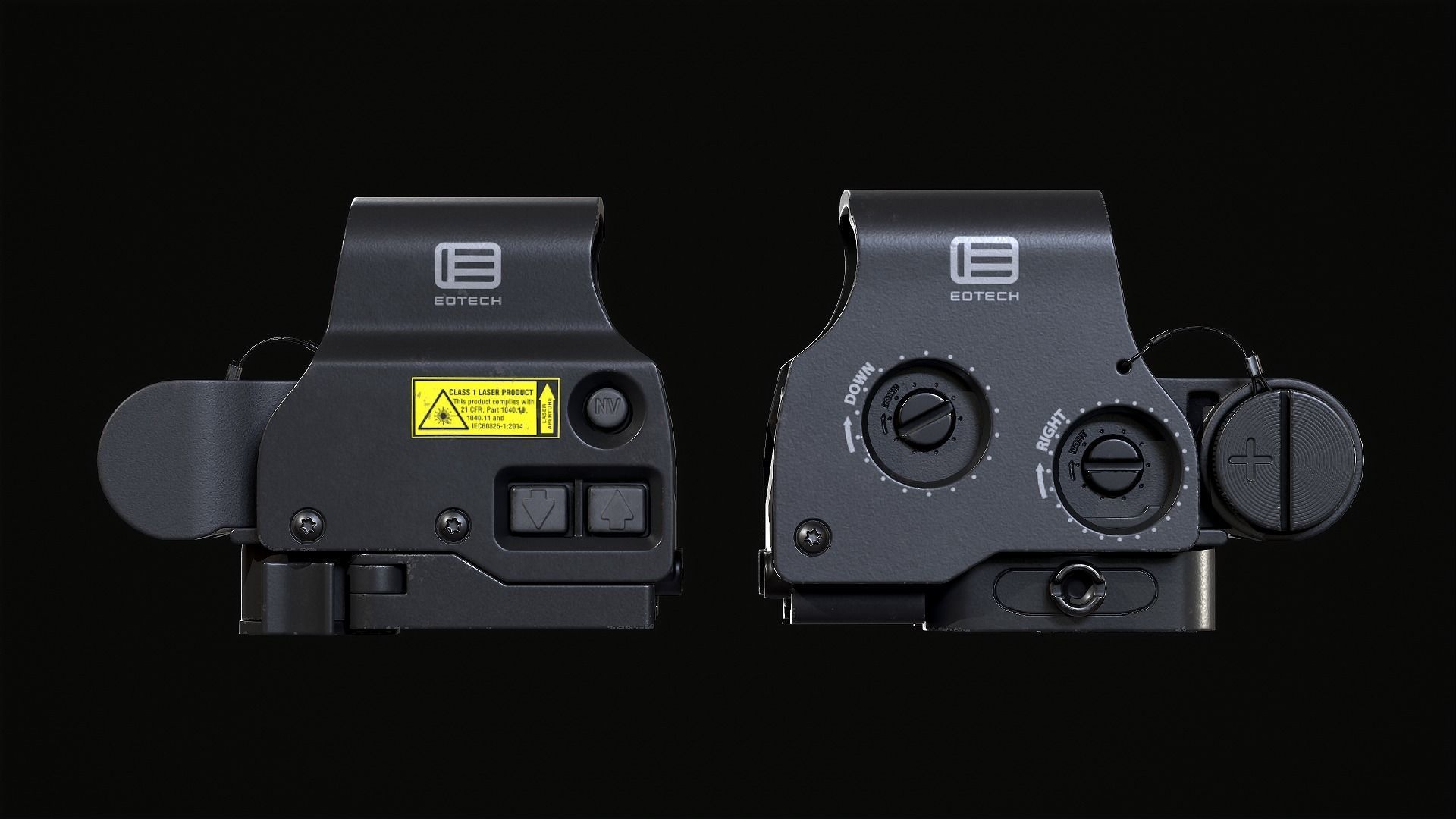 Holographic Weapon Sight Eotech EXPS3 Low-poly 3D model_3