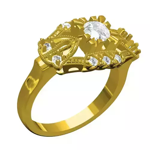 Antique Vintage Style Cocktail Ring