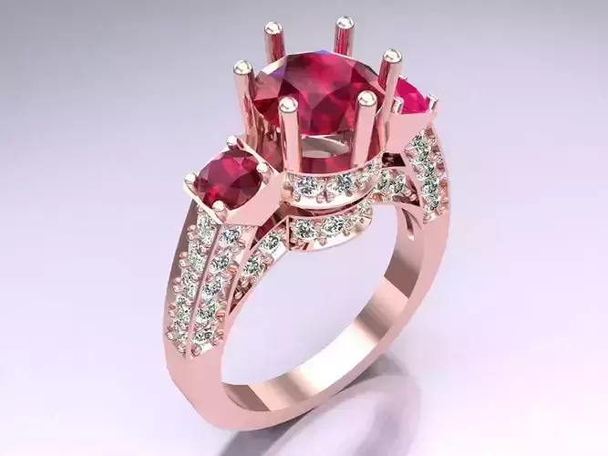 Diamond Ring - Womens Rings - N3373 3D print model