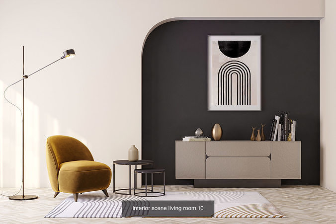 5 Interior living room scene collection Vol 2 3D Model Pack 4