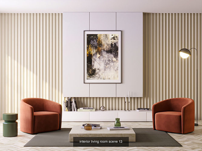5 Interior living room scene collection Vol 2 3D Model Pack 6