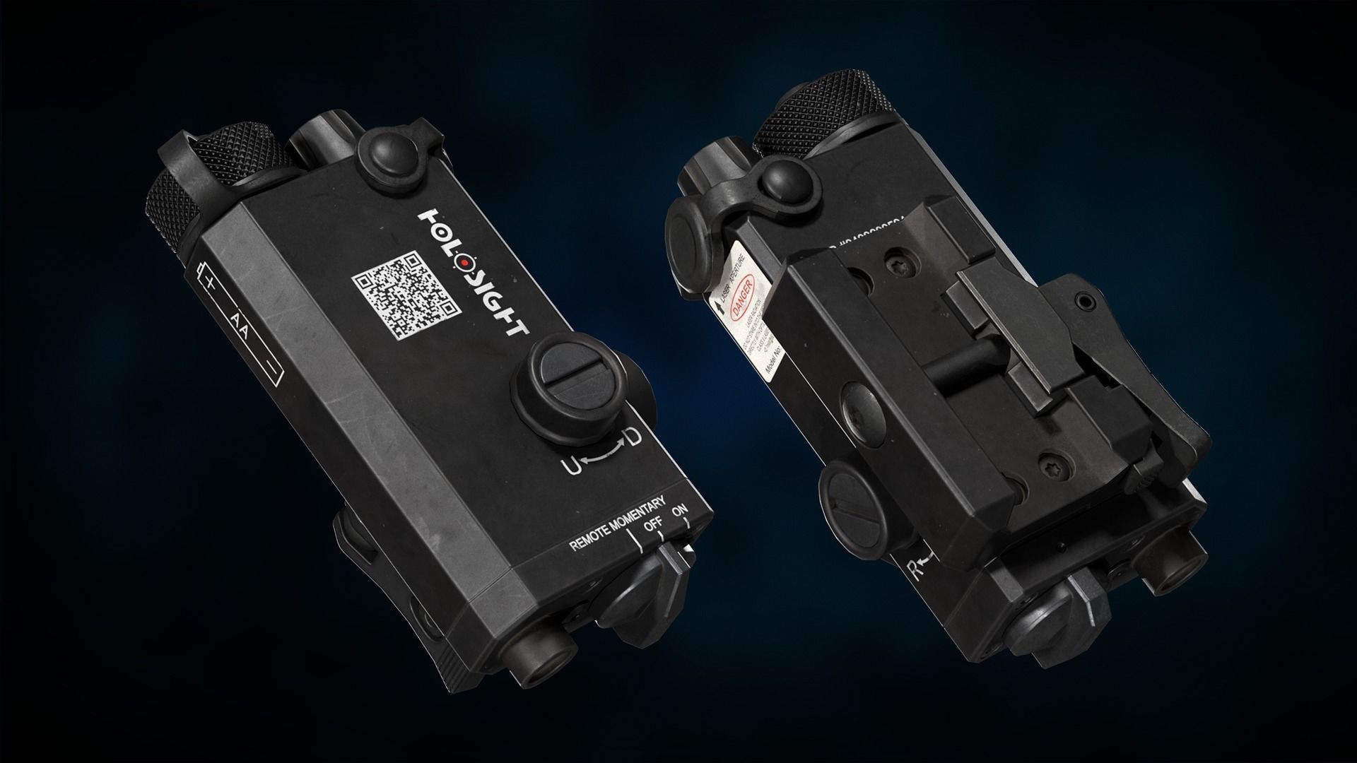 Holosight Aim Laser Sight Low-poly 3D model_1