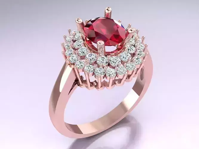 Oval stone ring - Womens  Rings - N5371