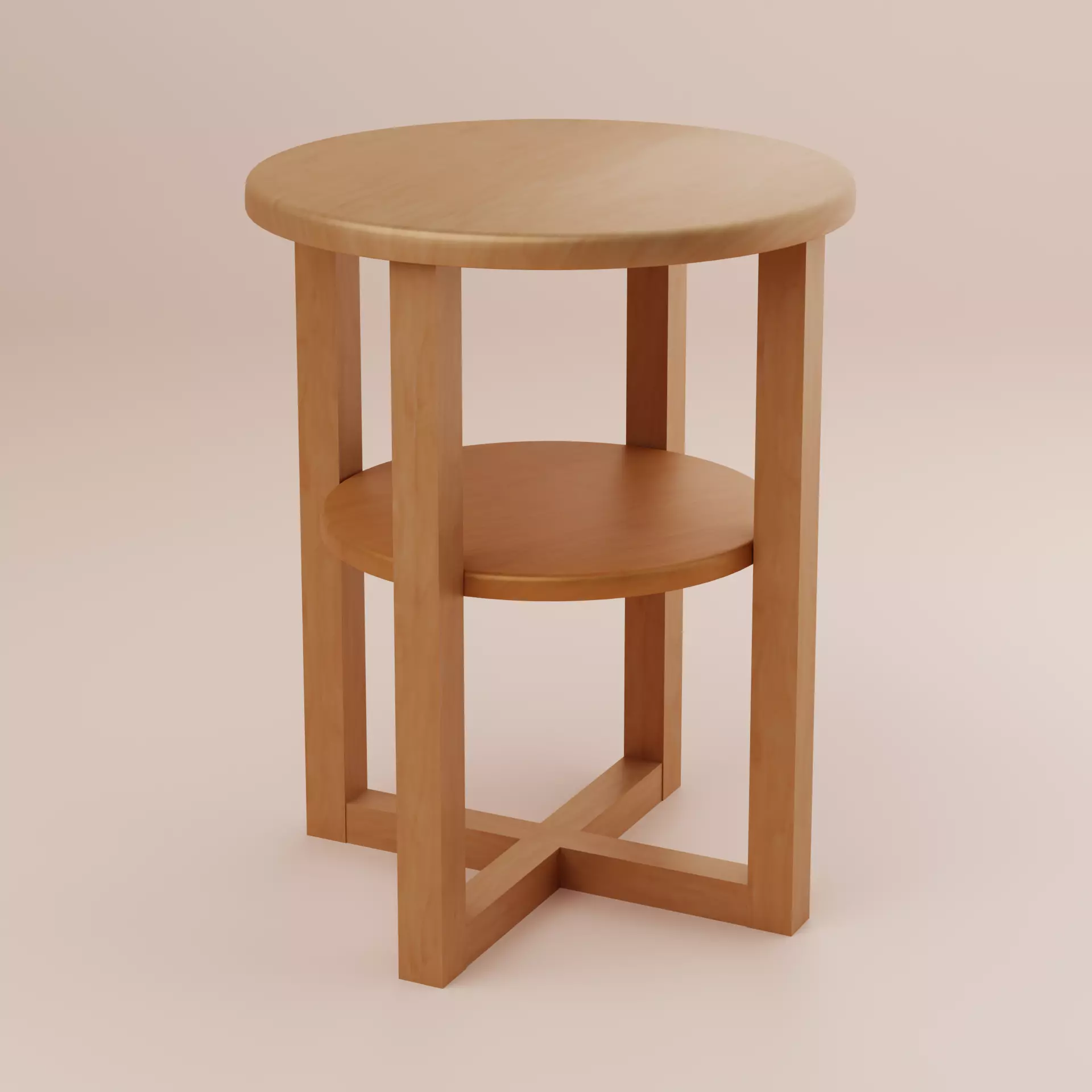 Side Table Circular 3D model_0