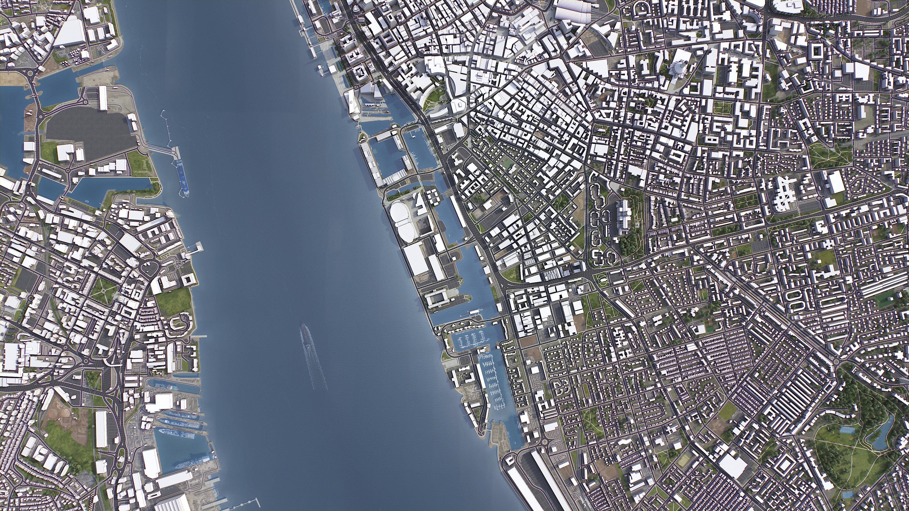 Liverpool - 3D City Model Low-poly 3D model_9