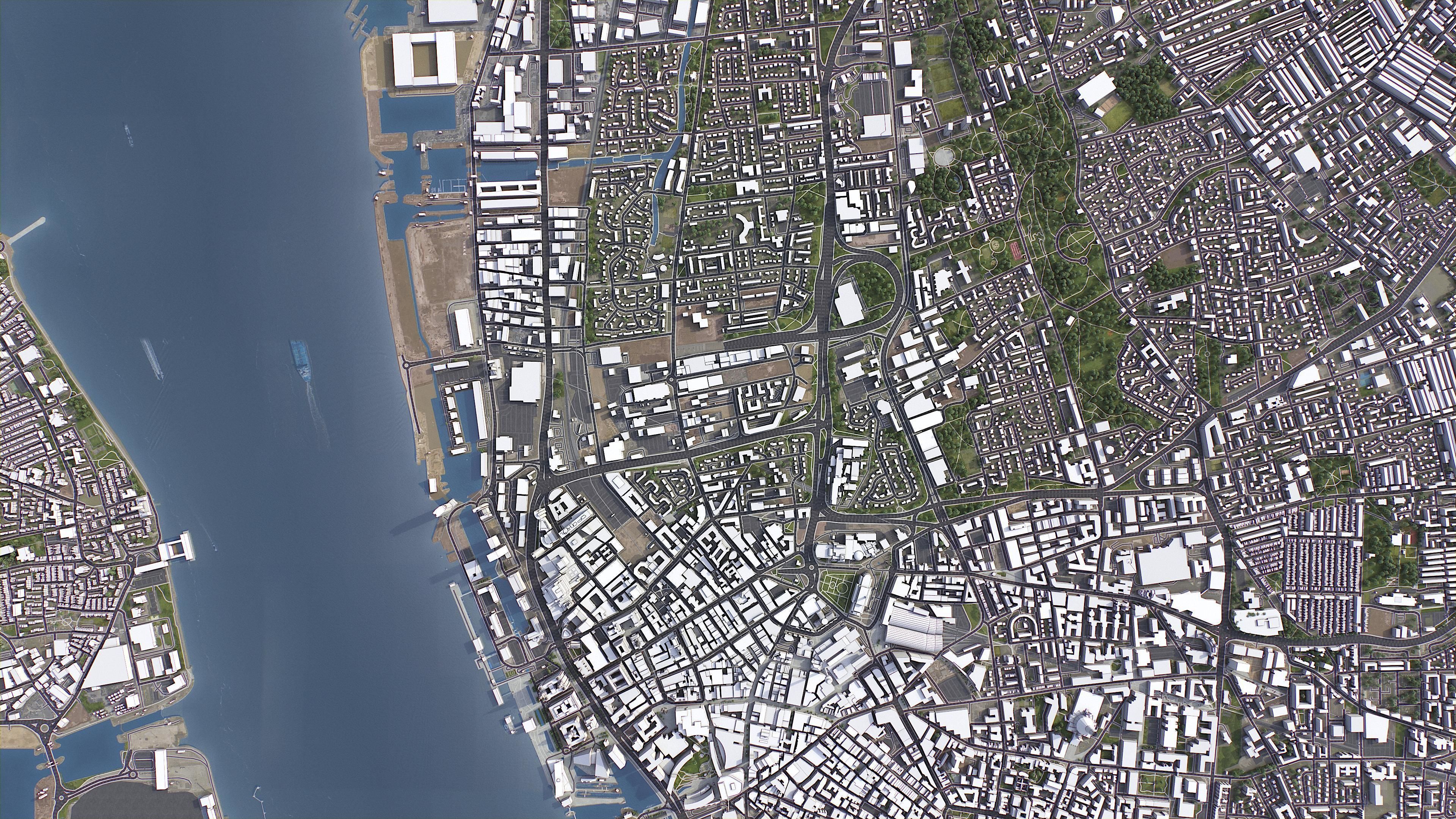 Liverpool - 3D City Model Low-poly 3D model_8