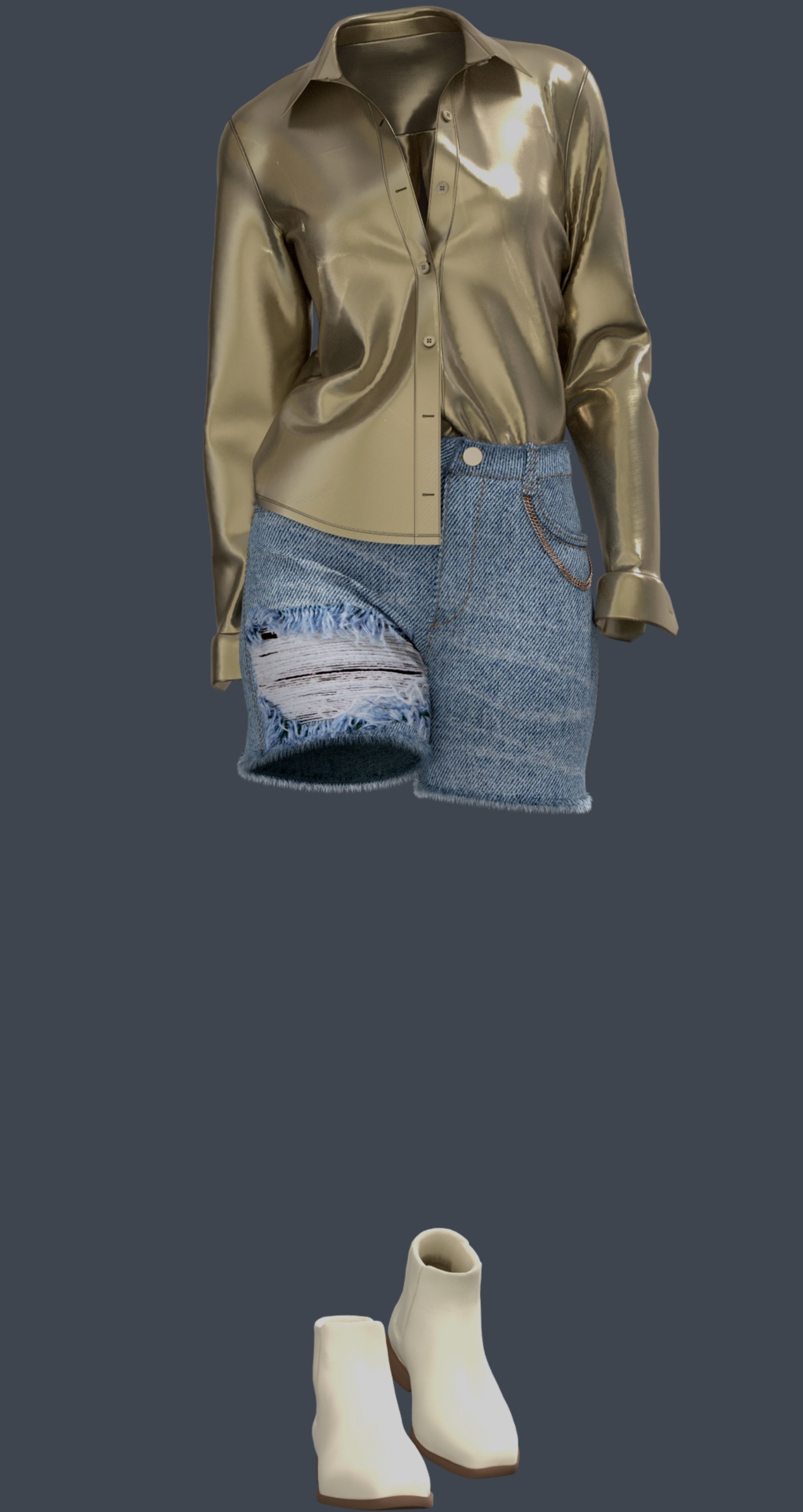 Female Outfit 3D model_5