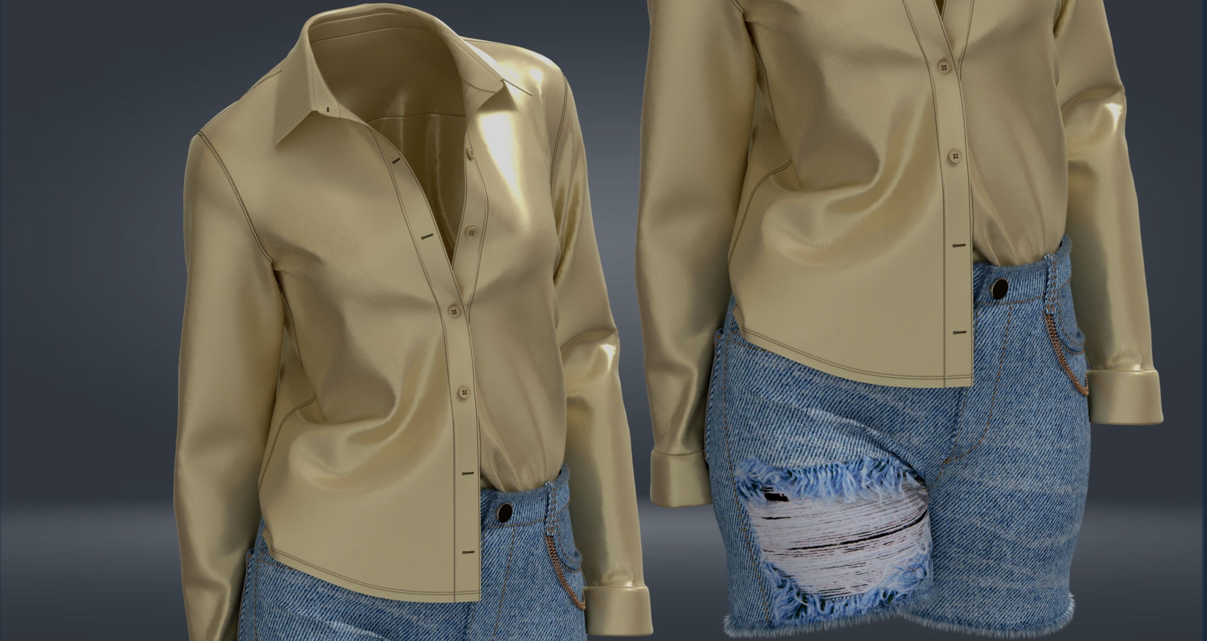 Female Outfit 3D model_1