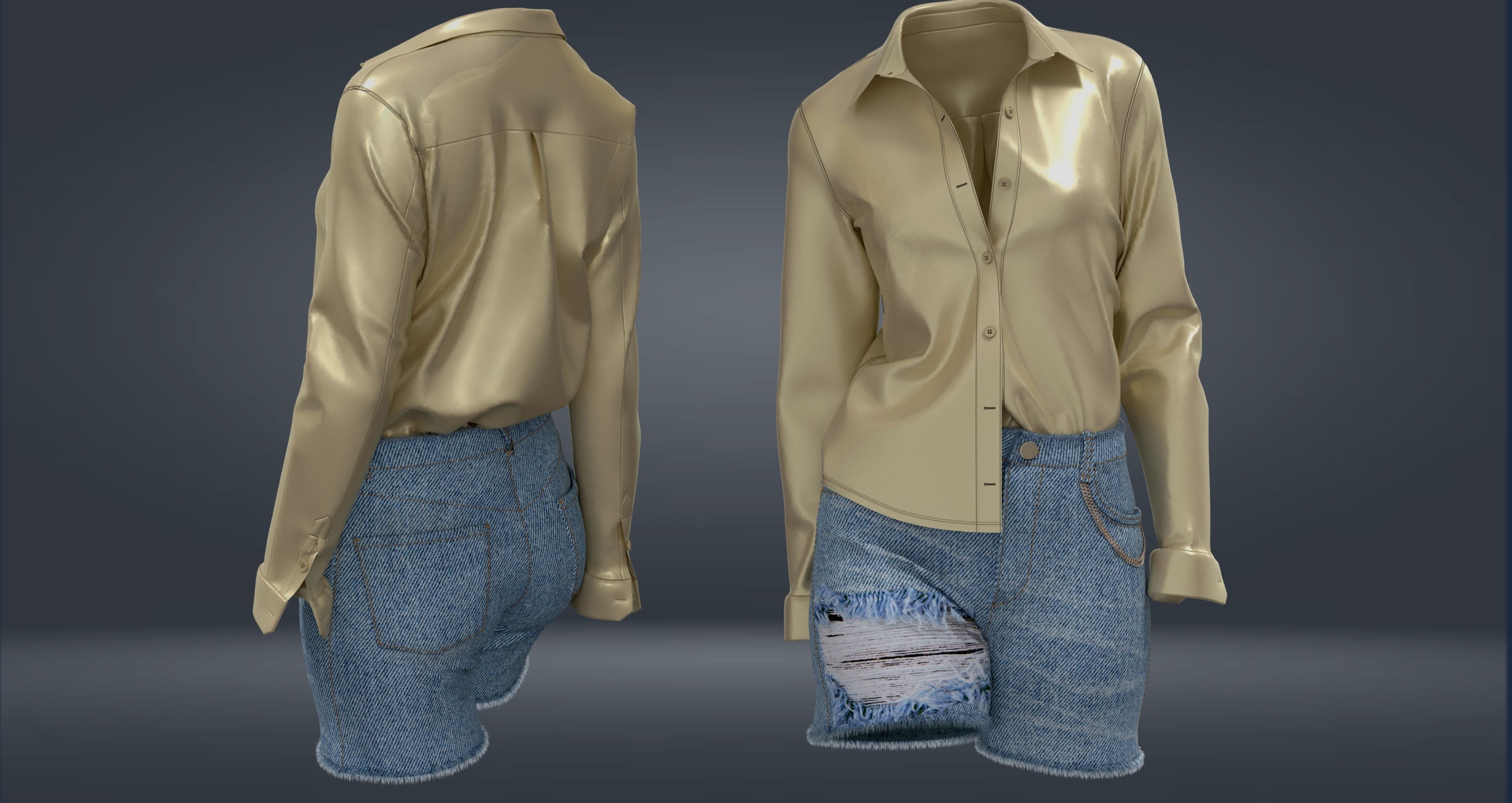 Female Outfit 3D model_4