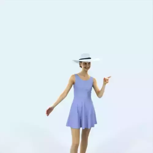 Aspiration 13E pointing Couple Pointing walking Hat Casual Woman