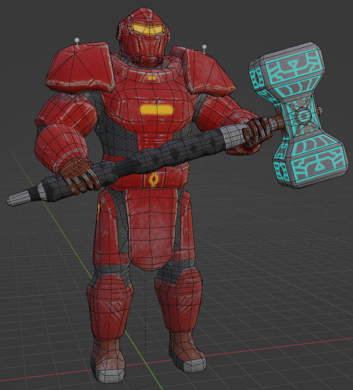 Futuristic hitman hunter assassin cyborg killer Sci-fi Low-poly 3D model_13