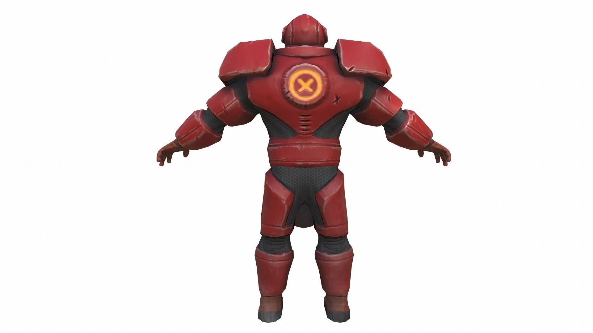 Futuristic hitman hunter assassin cyborg killer Sci-fi Low-poly 3D model_11