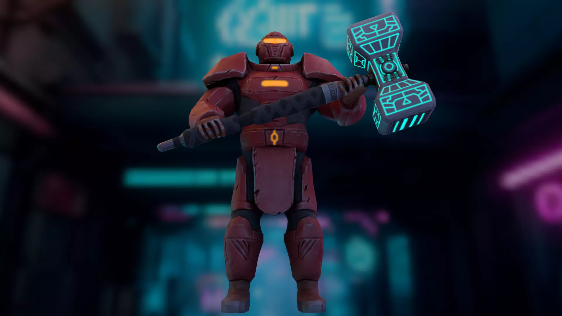 Futuristic hitman hunter assassin cyborg killer Sci-fi Low-poly 3D model_0