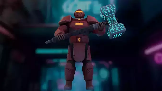 Futuristic hitman hunter assassin cyborg killer Sci-fi Low-poly 3D model Futuristic hitman hunter assassin cyborg killer Sci-fi Low-poly 3D model