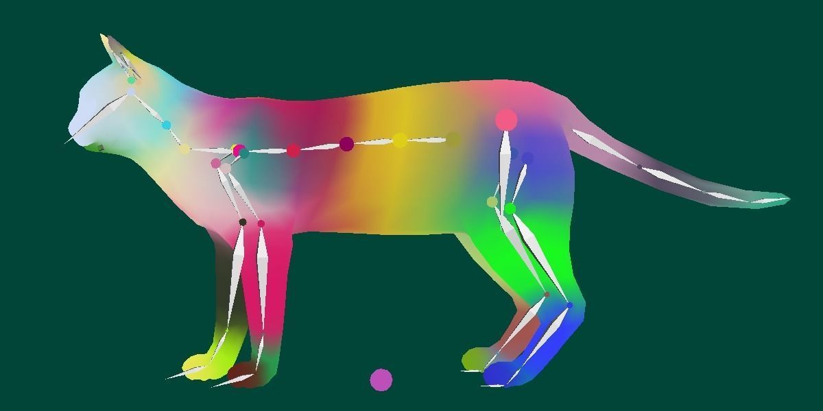 Ginger Cat Low-poly 3D model_3