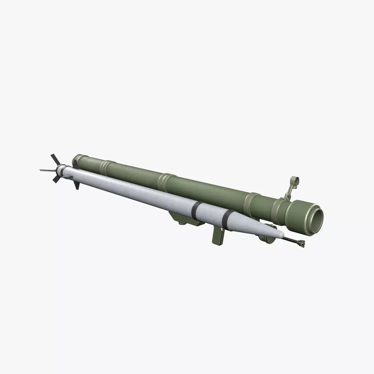 Missile Launcher Low-poly 3D model_0