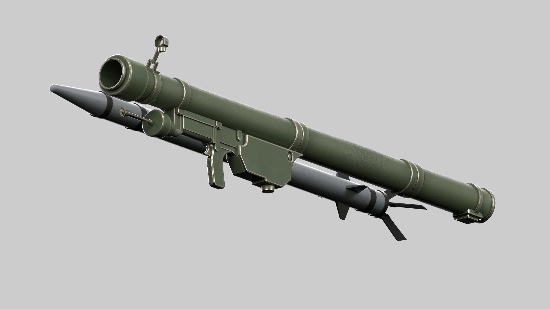 Missile Launcher Low-poly 3D model_5