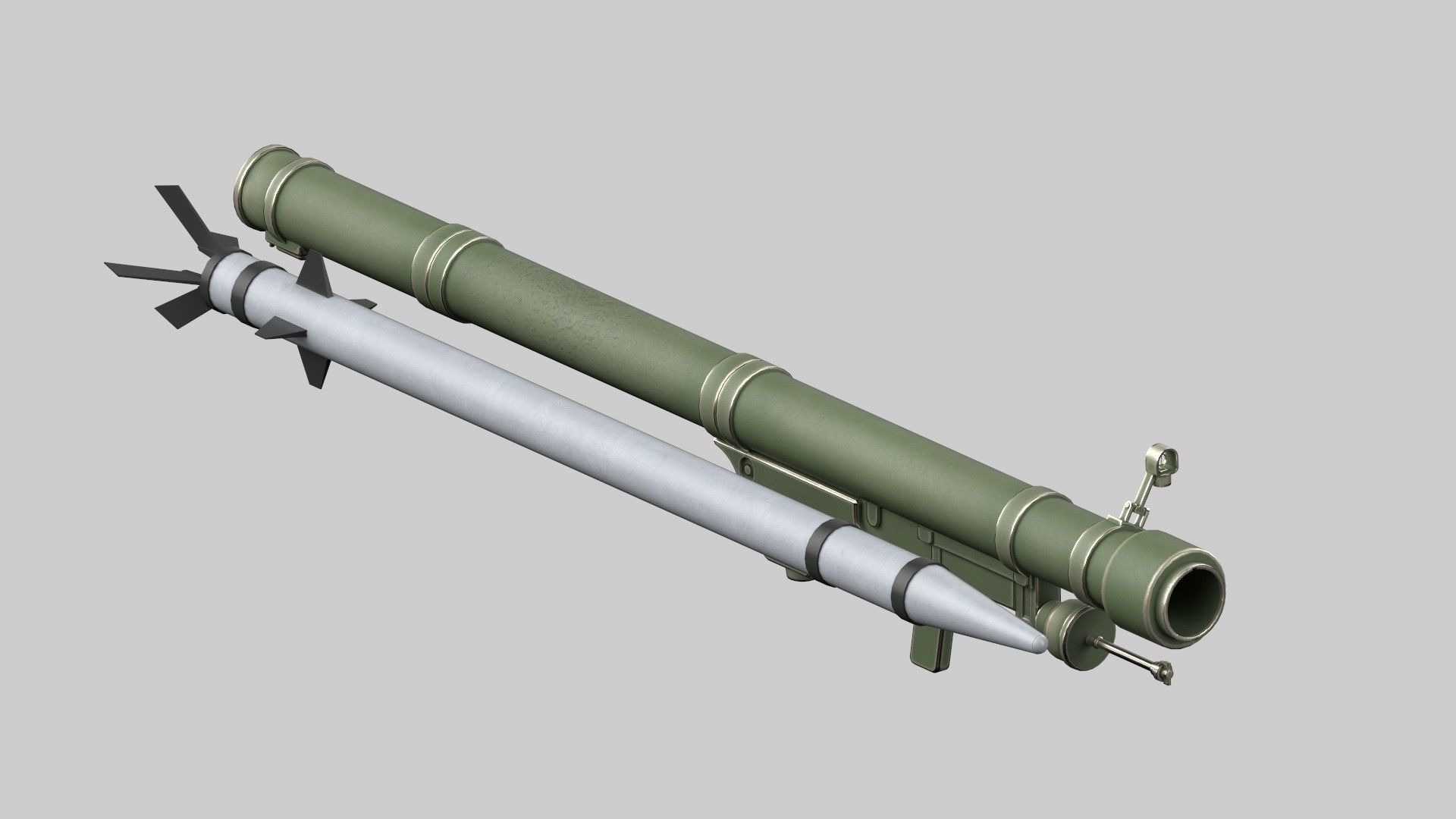 Missile Launcher Low-poly 3D model_2