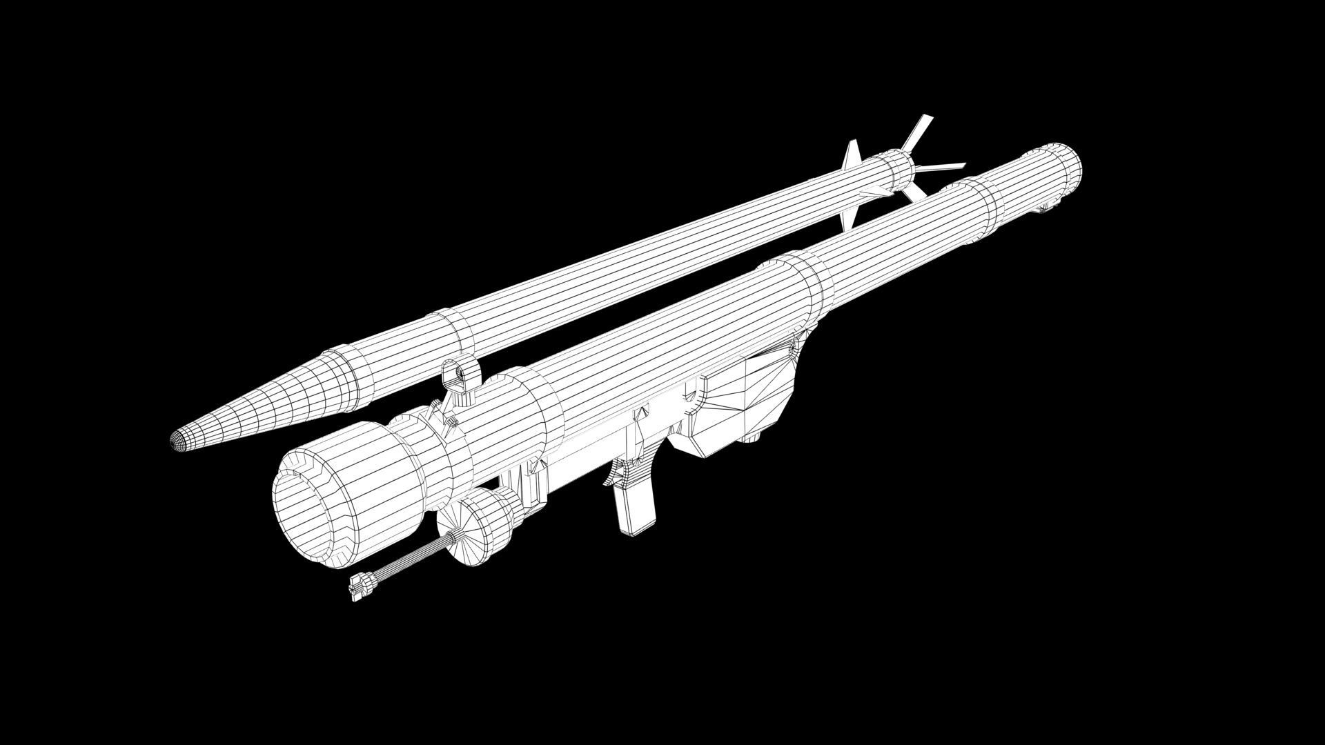 Missile Launcher Low-poly 3D model_7
