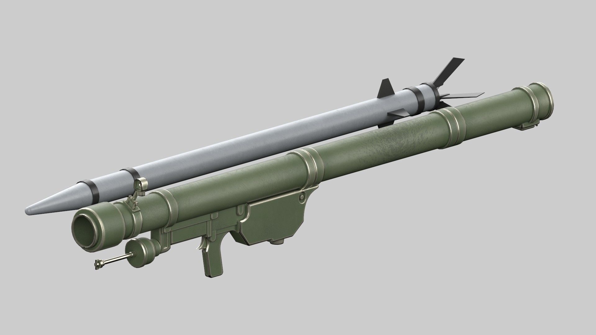 Missile Launcher Low-poly 3D model_1