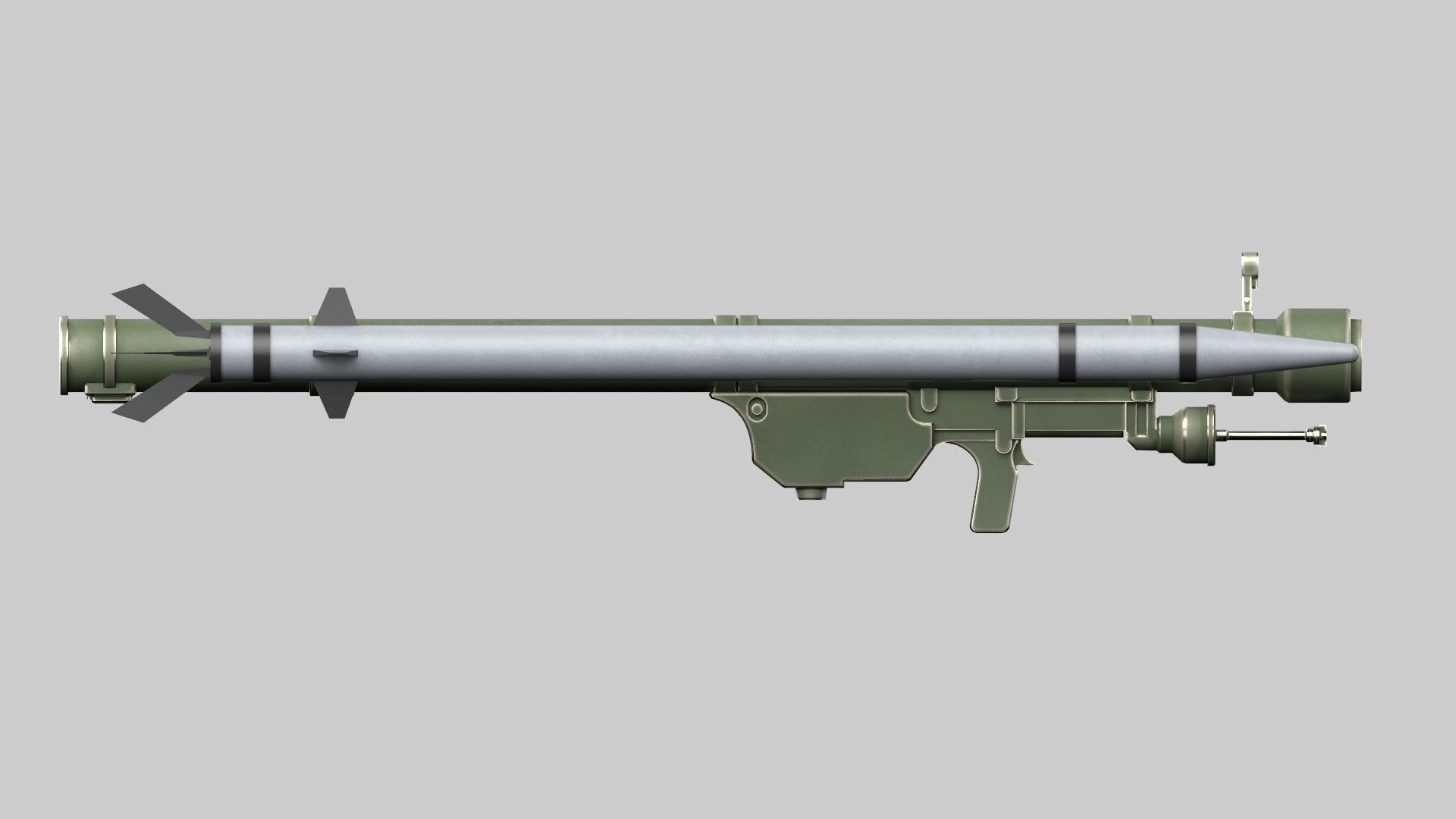 Missile Launcher Low-poly 3D model_4