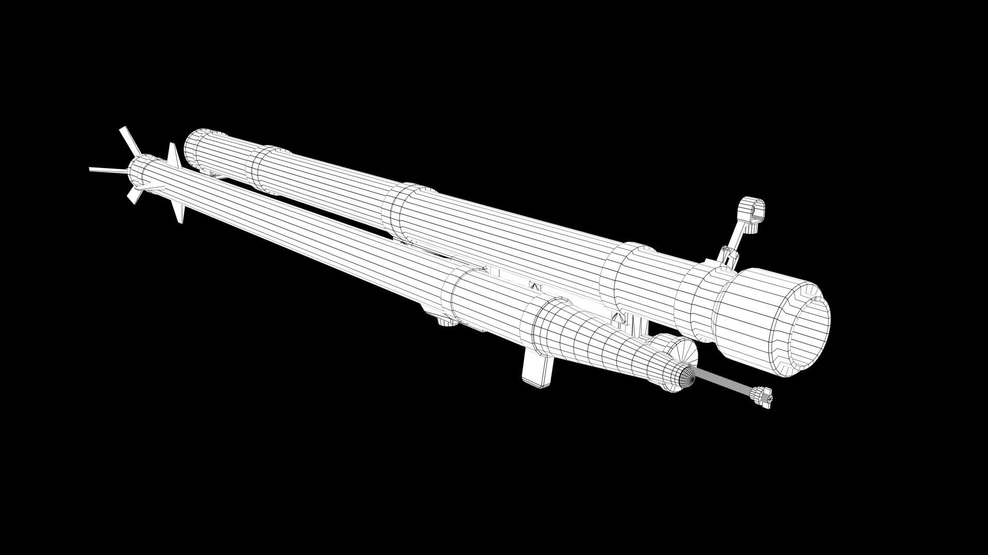 Missile Launcher Low-poly 3D model_6