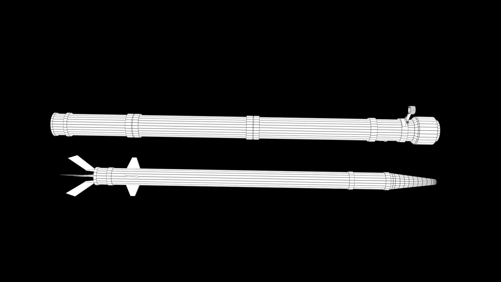 Missile Launcher Low-poly 3D model_9