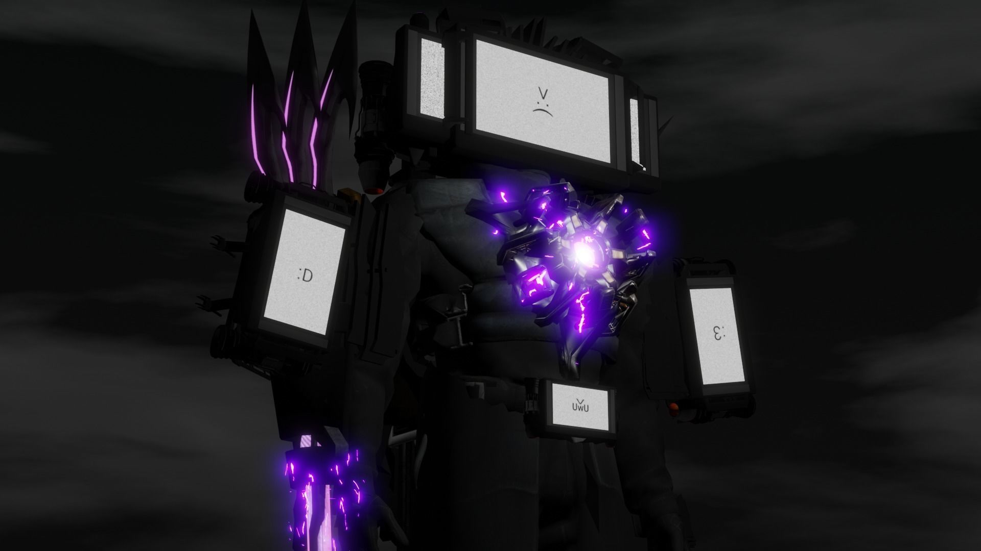 Skibidi Toilet Upgraded  Titan TvMan  Low-poly 3D model_6