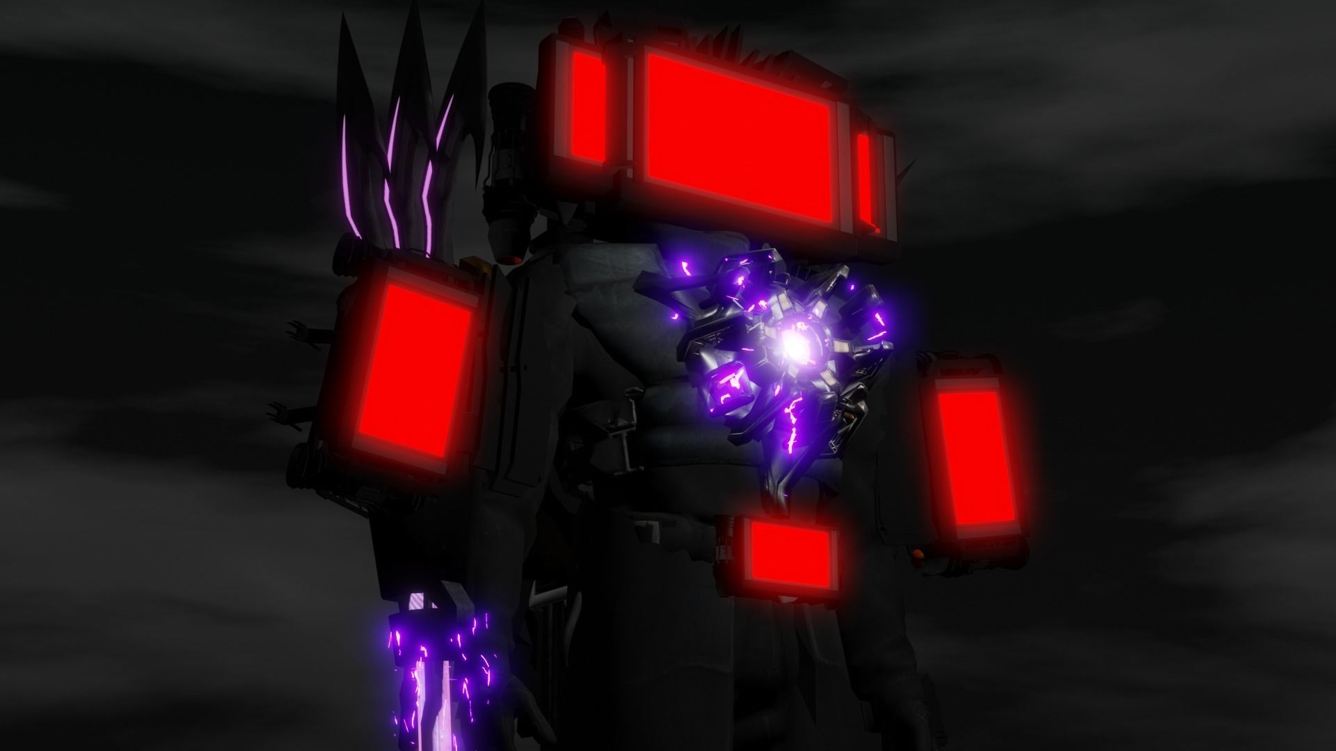 Skibidi Toilet Upgraded  Titan TvMan  Low-poly 3D model_4