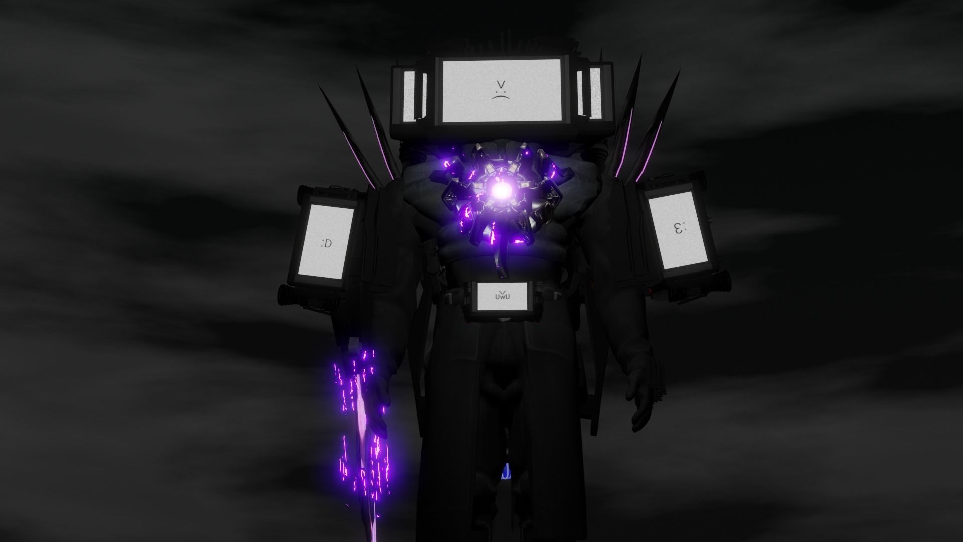 Skibidi Toilet Upgraded  Titan TvMan  Low-poly 3D model_5