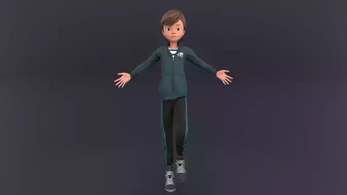 Cartoon Boy Rigged