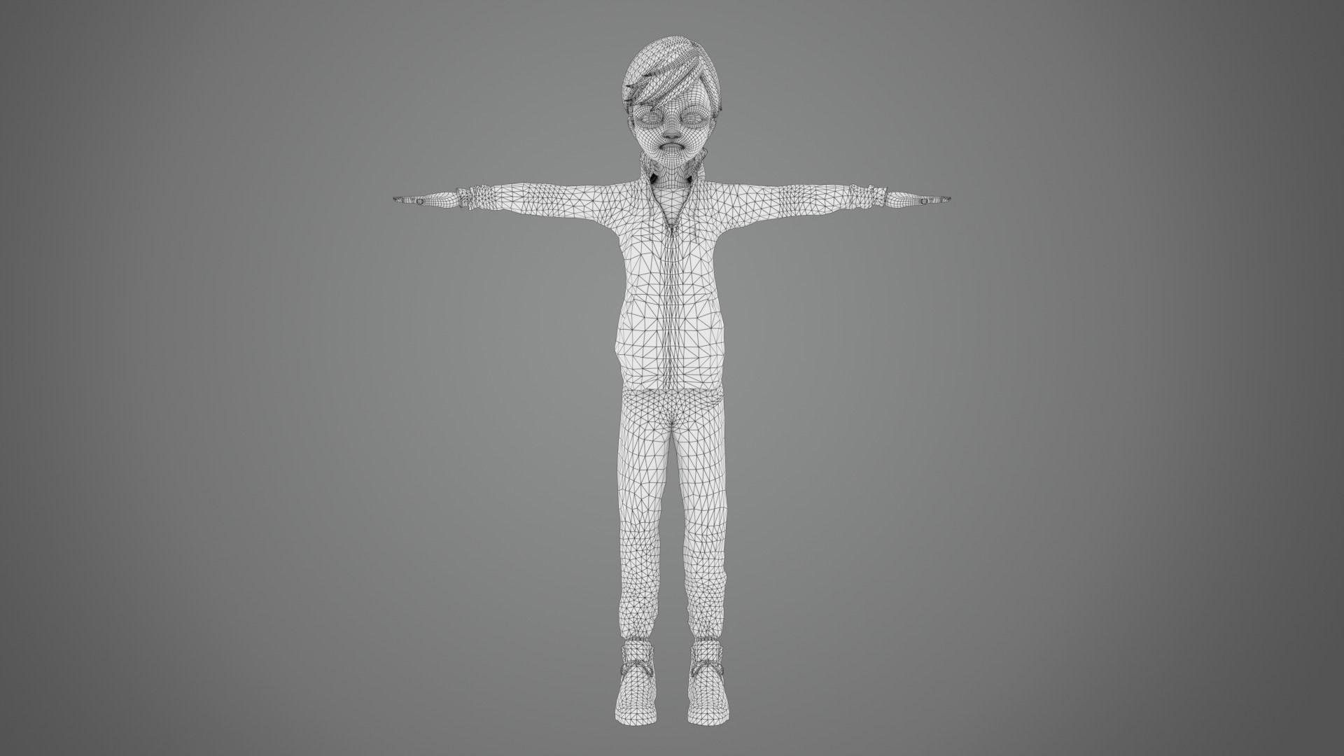 Cartoon Boy Rigged Low-poly 3D model_4
