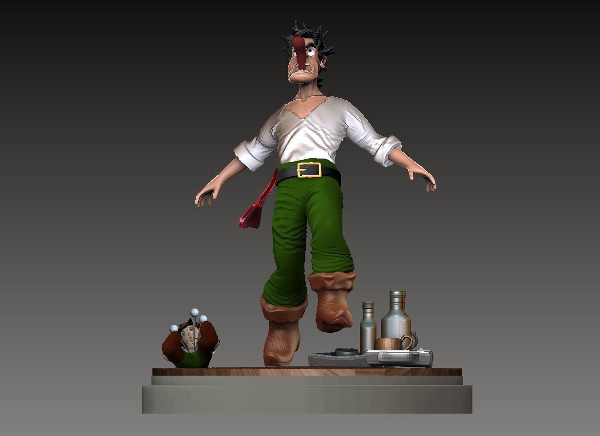 Largo LaGrande from Monkey Island 2 3D print model_3