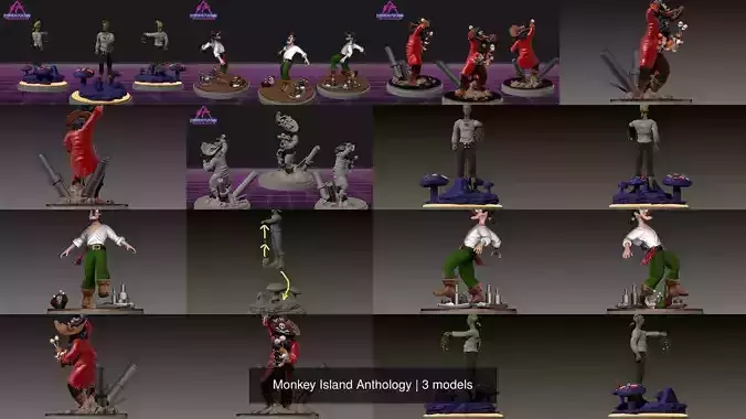 Monkey Island Anthology 3D Model Collection