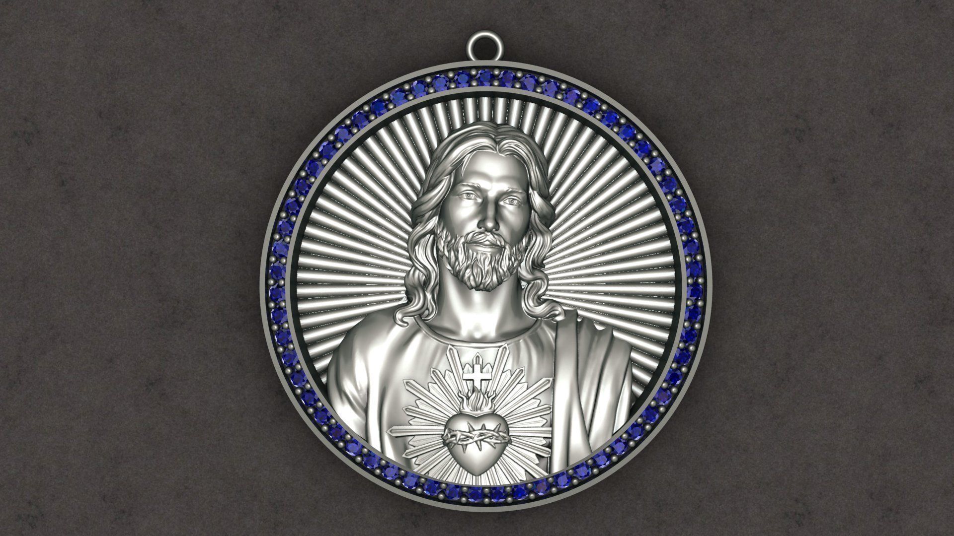 Jesus Pendant 3D print model_1