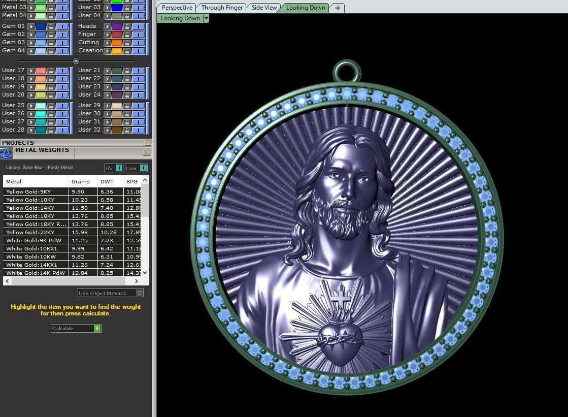 Jesus Pendant 3D print model_6