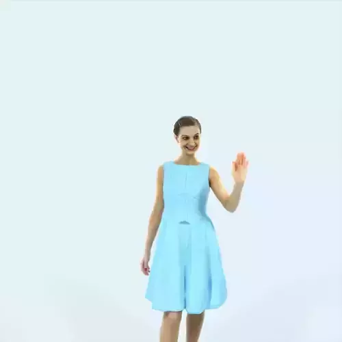 Aspiration 14K waving walking Event Elegant Woman