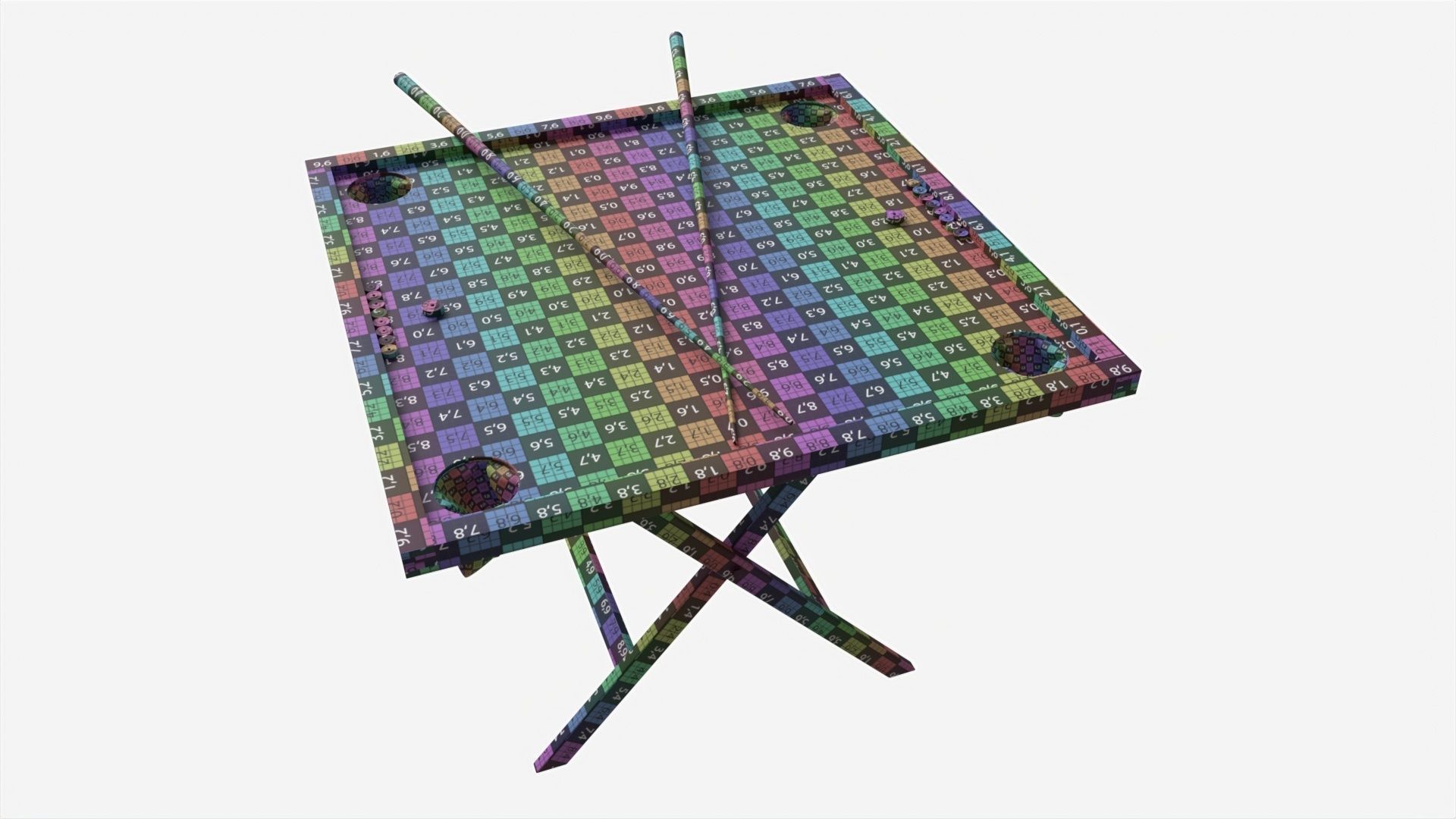 Novus Game Table Set 3D model_7