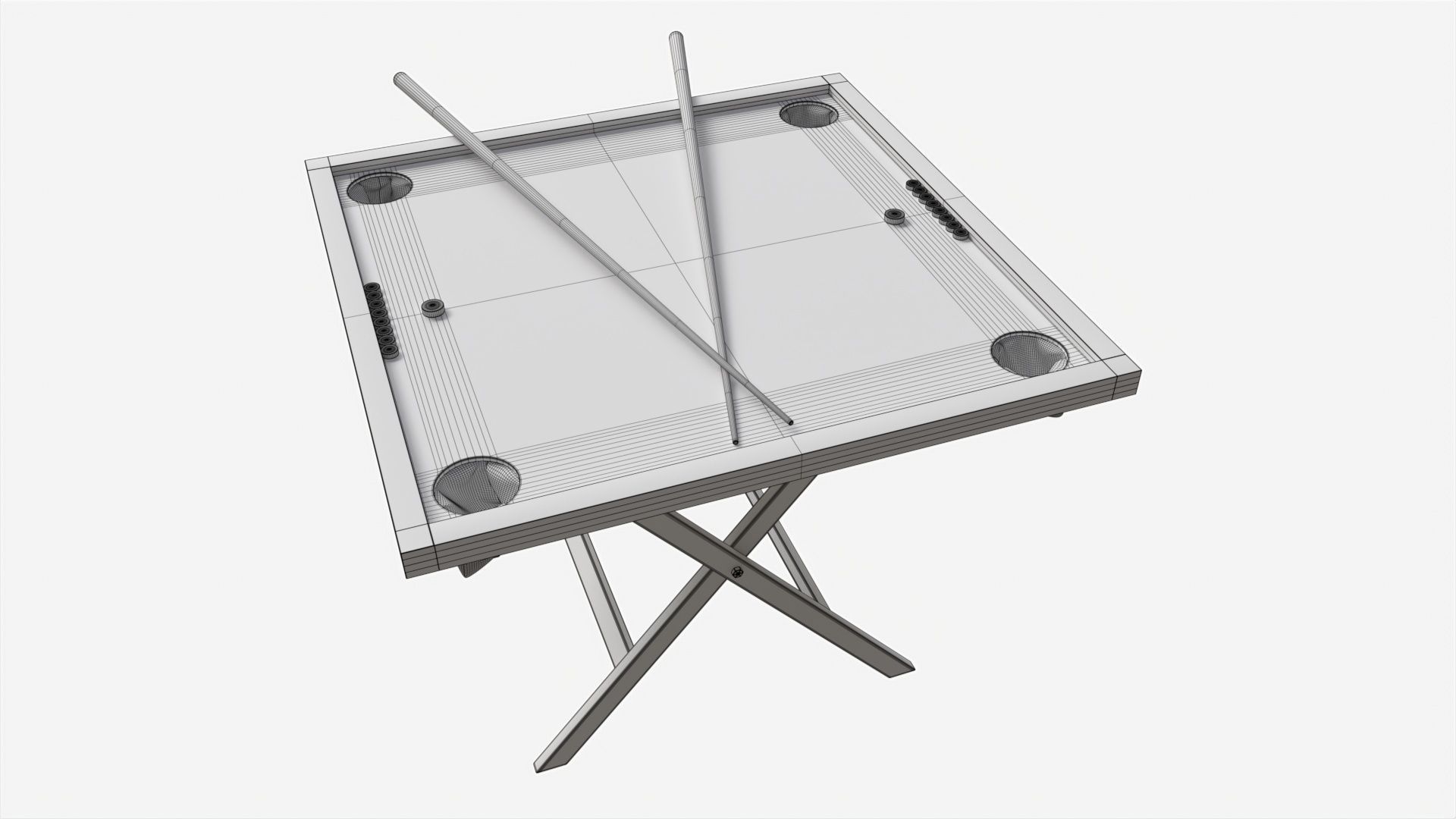 Novus Game Table Set 3D model_6