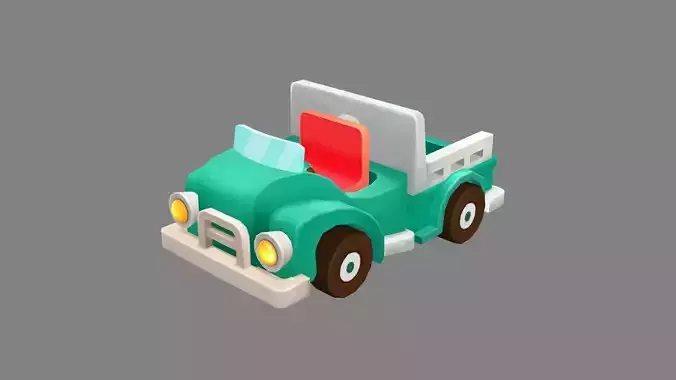 Cartoon green truck toy