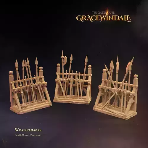 Gatehouse - Weapon Racks 3D print model