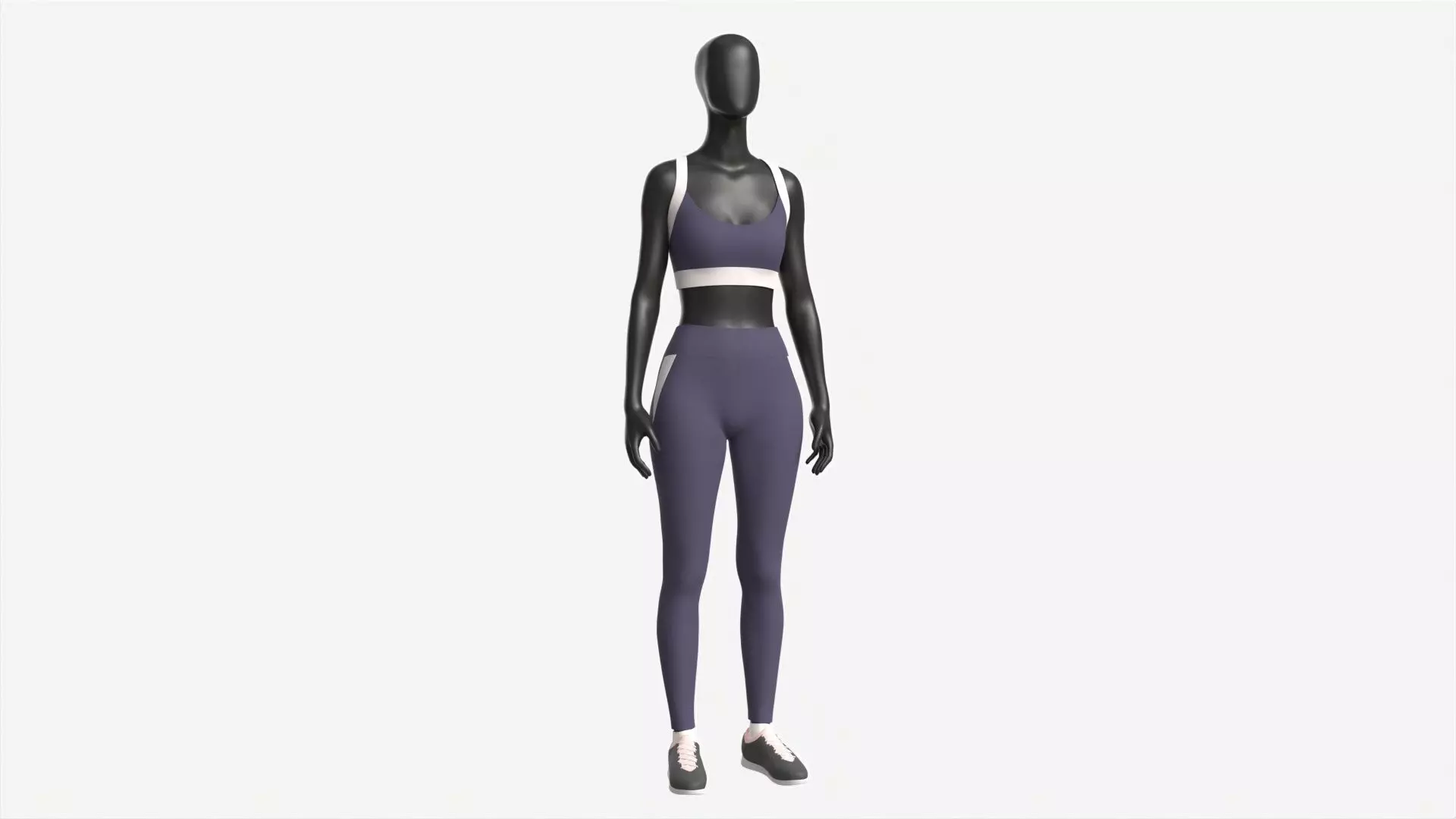 Female Mannequin in Sport Clothes 3D model_0