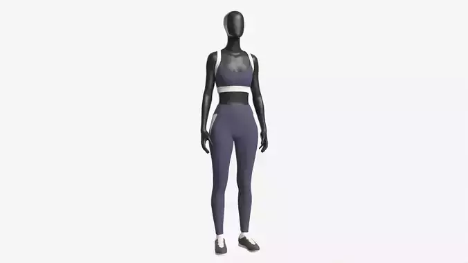 Female Mannequin in Sport Clothes 3D model
