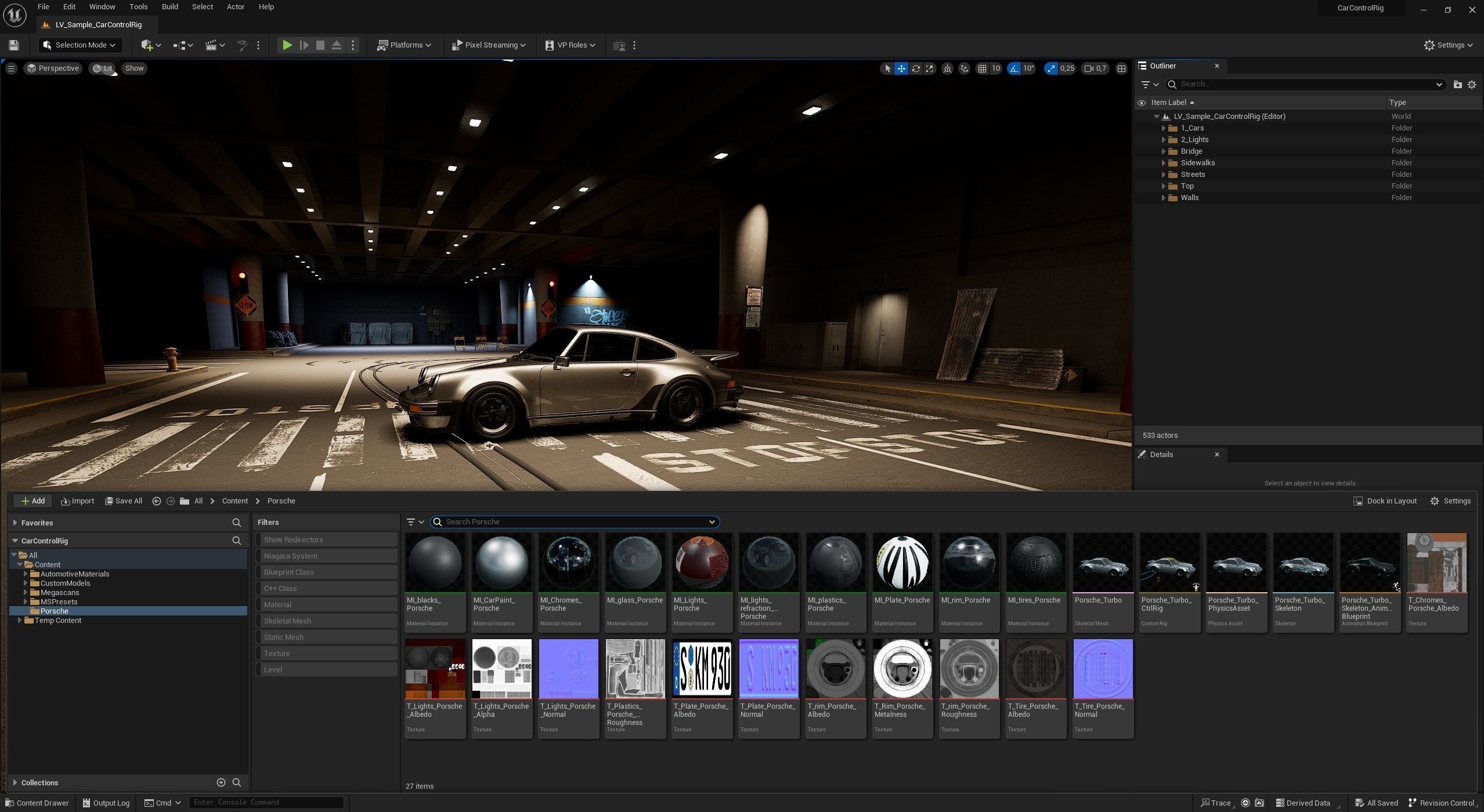 Car Control Rig for Unreal Engine  Low-poly 3D model_7